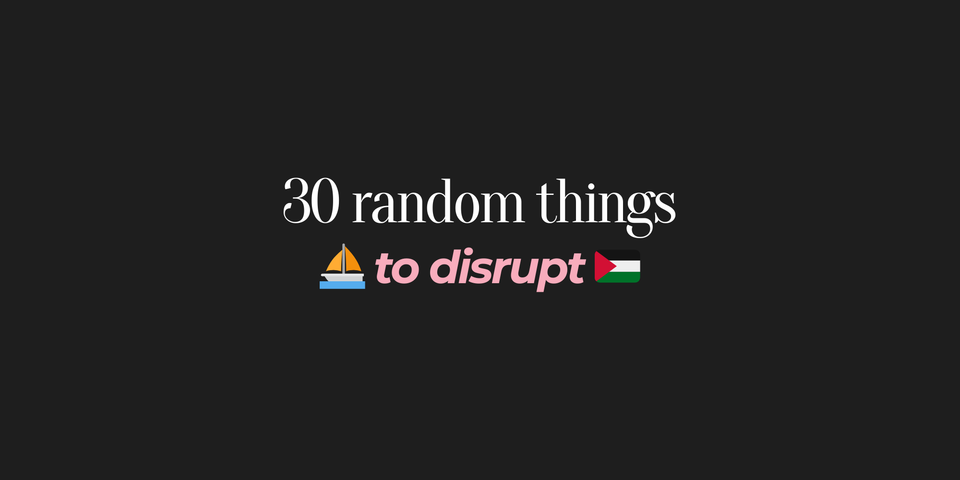 ⛵️Disrupting the Status Quo 🇵🇸